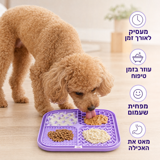 PawLick™ — משטח ליקוק והאכלה איטית